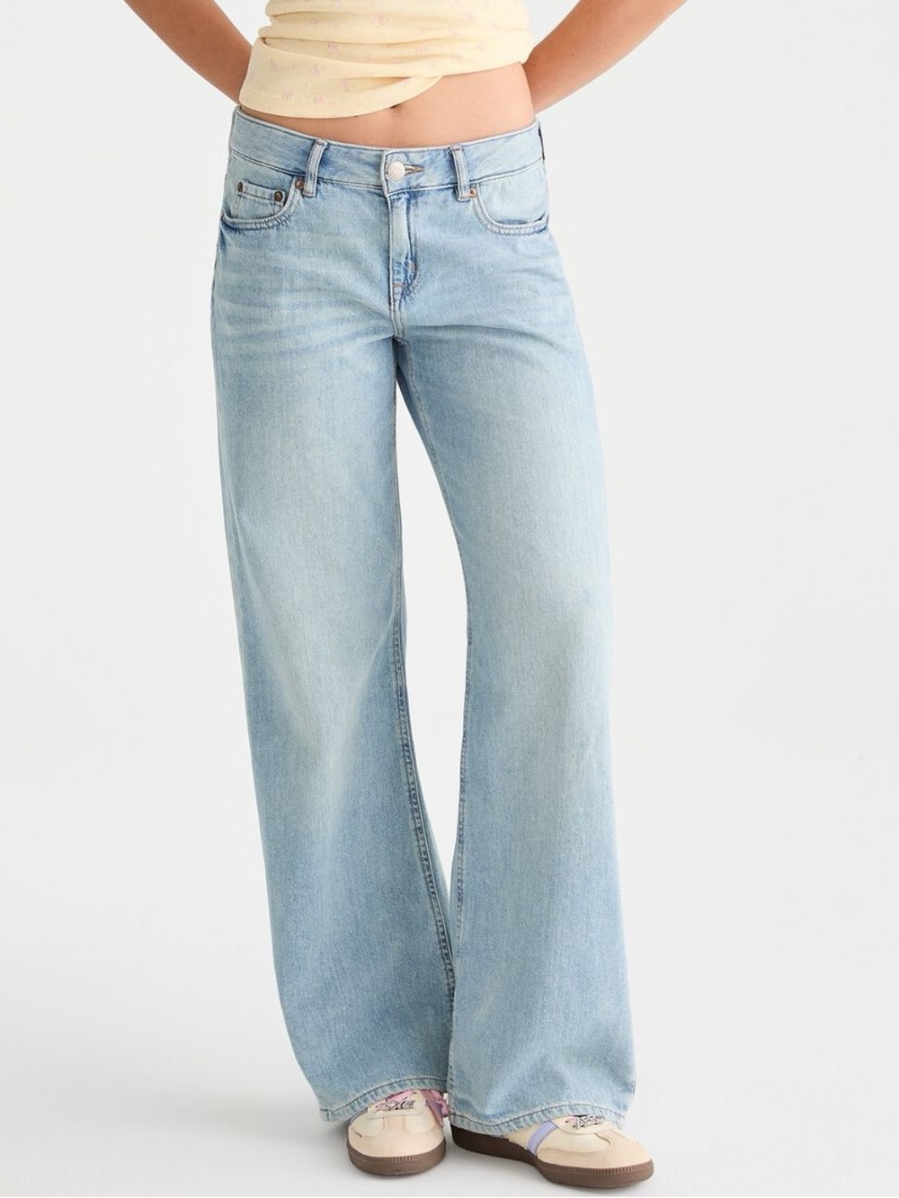 Aeropostale Light Blue Wide Leg Jeans